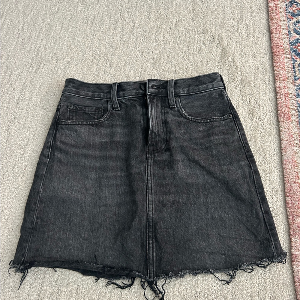 Everlane Black Jean Skirt